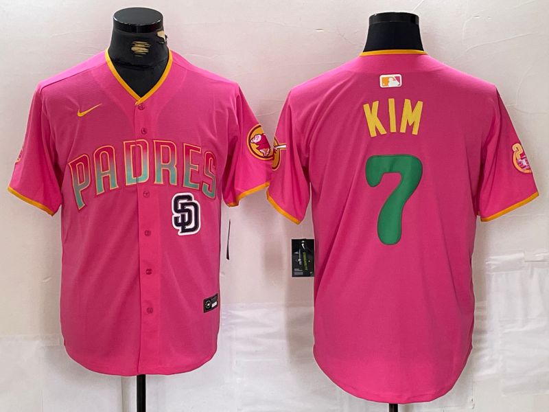 Men San Diego Padres #7 Kim Pink Jointly 2024 Nike MLB Jersey style 11